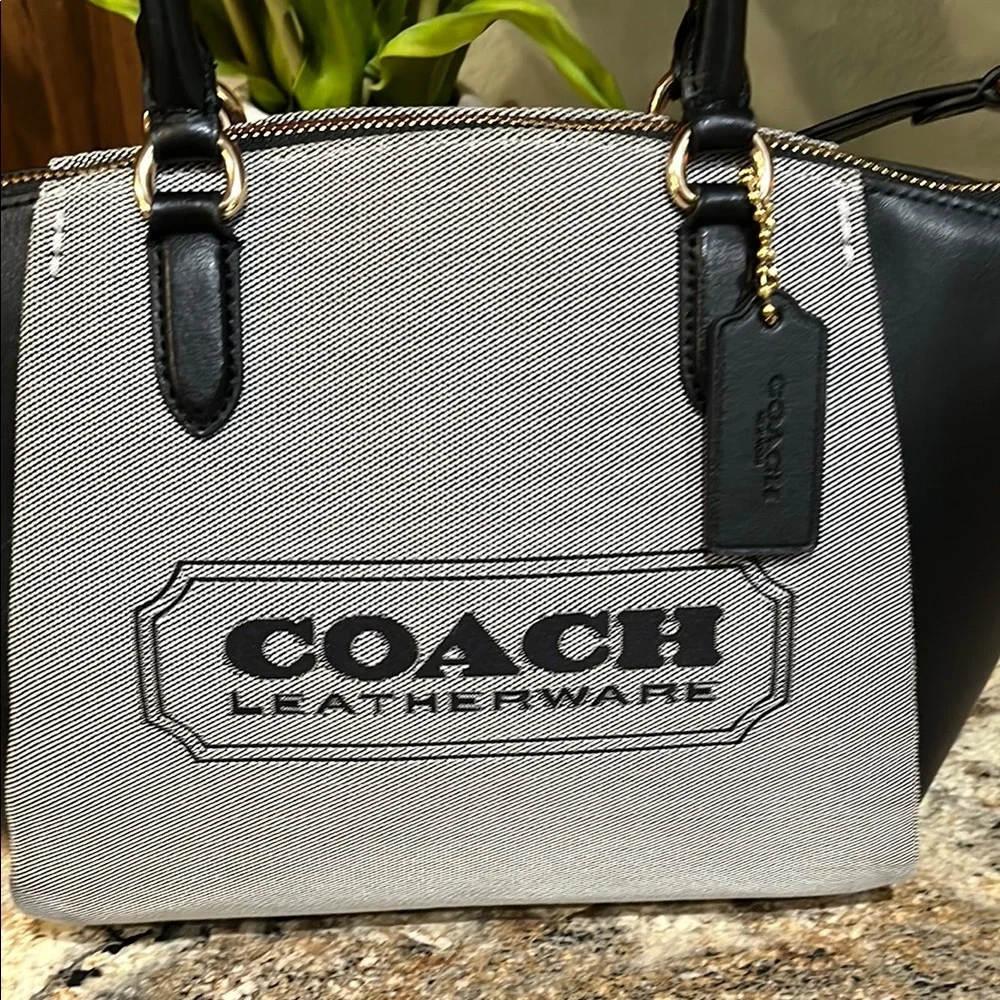 COACH EUC Jacquard Elise Satchel BAG